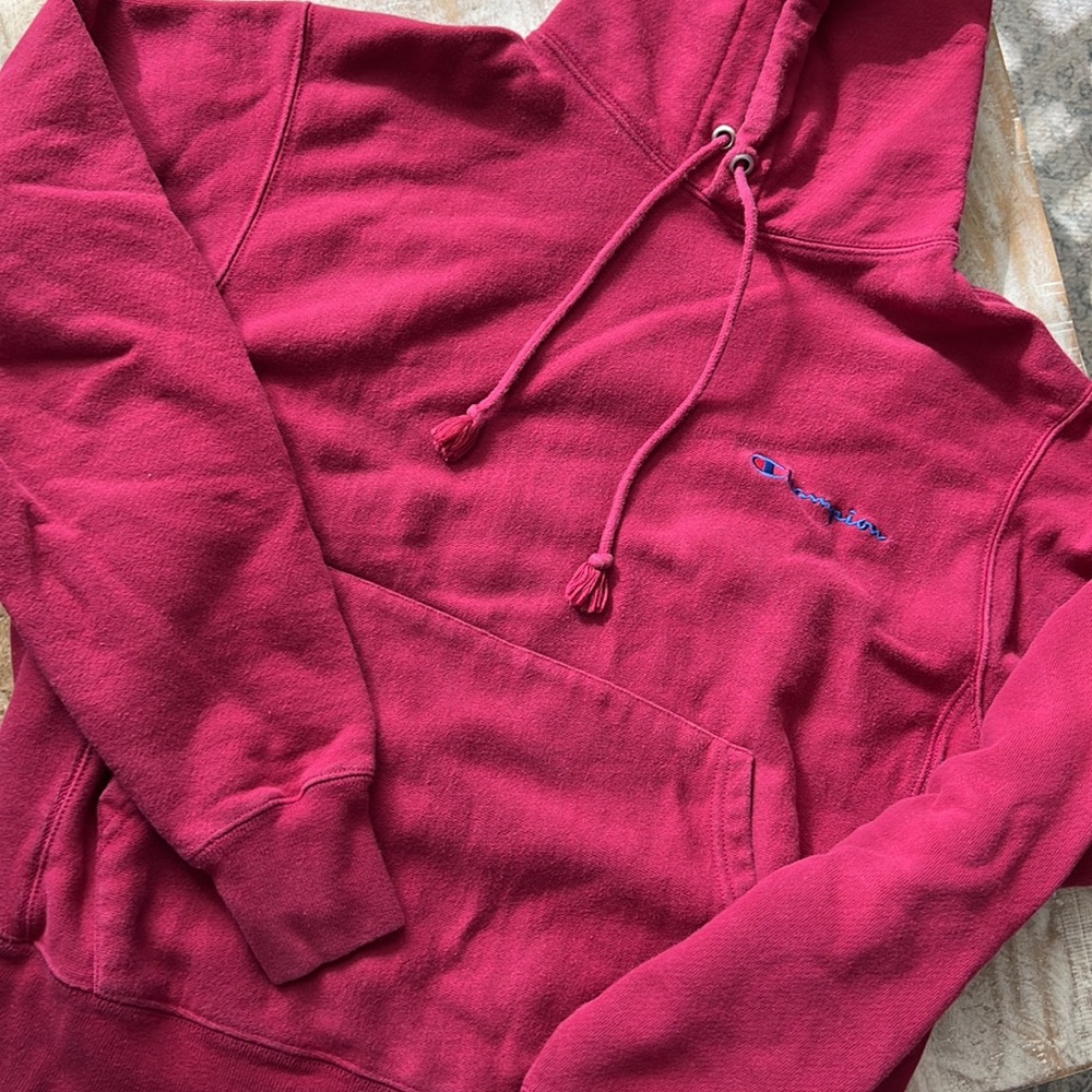 Champion Reverse Weave Script Logo Pullover Hoodi… - image 4